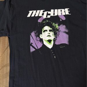 The Cure Black Tee with Purple & Green Graphic XL Very Cool! Must-have for fans!